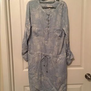 LOU & GREY Blue and White Dress Large